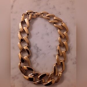 Napier PAT 4774443 Chunky Goldtone Chain Necklace